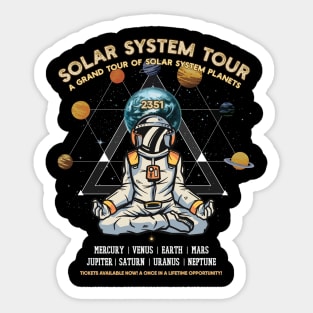 Solar System Planets Fantasy Tour Sticker